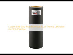 EVA 접착제를 가진 주문 까만 매끄러운 우단 BOPP 소프트 터치 열 박판 영화